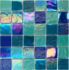 Blue Crystal Iridescent Glass Mosaic Floor Tiles Bathroom Tiles Swimming Pool Mosaic glass