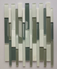 Long Strip Mixed Size Color Crystal Glass Mosaic Tile