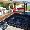 Iridescent Black And Rainbow Color Crystal Glass Mosaic Tile for Swimming Pool 