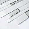 America Style White Strips Mixed Kitchen Bathroom Backsplash Wall Glass Mosaics