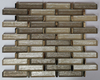 Silver Color Gold Color Glass Silk Film Mixed Materail Glass Mosaic Tiles