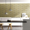 Gold Wallpaper Subway Straight Edge Brick Glass Kitchen Backsplash Crystal Glass Mosaic TIles For Sale Glass Mosaic Supplier