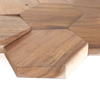 Solid Wood Hexagon Style Black Walnut Wood Panel Wood Mosaic Tiles