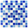 Blue Crystal Glass Mosaic Floor Tiles Bathroom Tiles Swimming Pool Mosaic Glass 