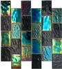 Iridescent Black And Rainbow Color Crystal Glass Mosaic Tile for Swimming Pool 