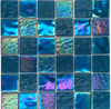 Blue Crystal Iridescent Glass Mosaic Floor Tiles Bathroom Tiles Swimming Pool Mosaic glass