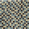 Mini Square Shape Mosaic Glass Sheets Crystal Ice Crackle Glass Mosaic Tiles