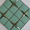 Light Green Color Beved Silver Plated Star Style Crystal Glass Mosaic Tiles