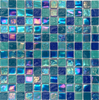 Blue Crystal Iridescent Glass Mosaic Floor Tiles Bathroom Tiles Swimming Pool Mosaic glass