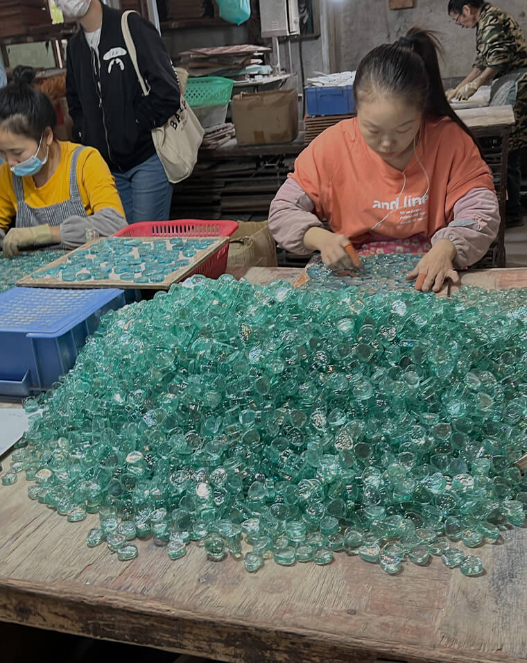 glass mosaic Factory Worker