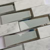 Carrara White Marble Mixed Beved Bright White Color Glass Mosaic Tiles